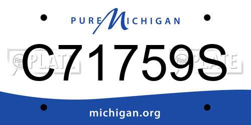 C71759S Michigan License Plate