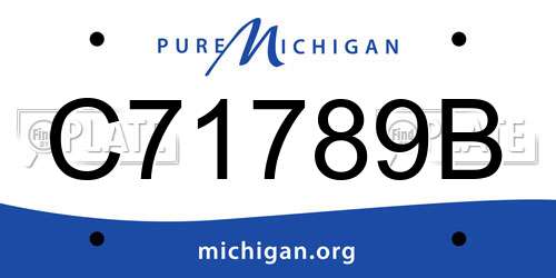 C71789B Michigan License Plate