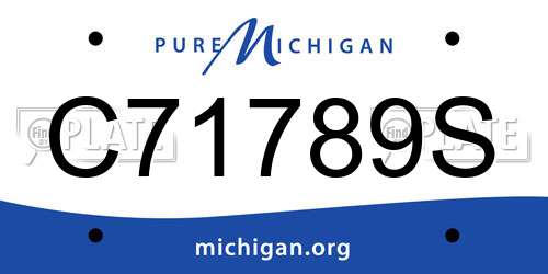 C71789S Michigan License Plate