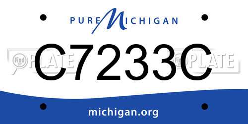 C7233C Michigan License Plate