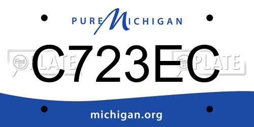 C723EC Michigan License Plate
