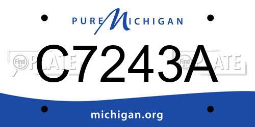 C7243A Michigan License Plate