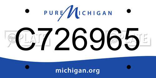 C726965 Michigan License Plate