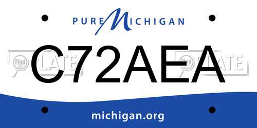 C72AEA Michigan License Plate