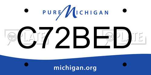 C72BED Michigan License Plate