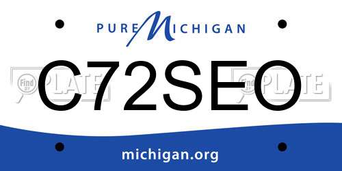C72SEO Michigan License Plate