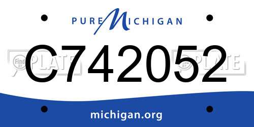 C742052 Michigan License Plate