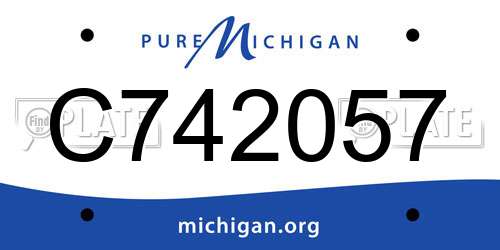C742057 Michigan License Plate
