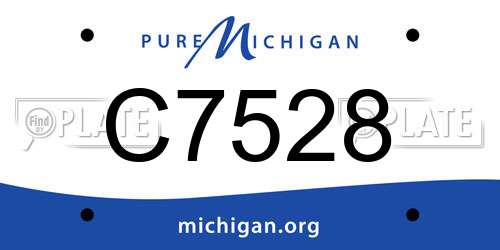 C7528 Michigan License Plate