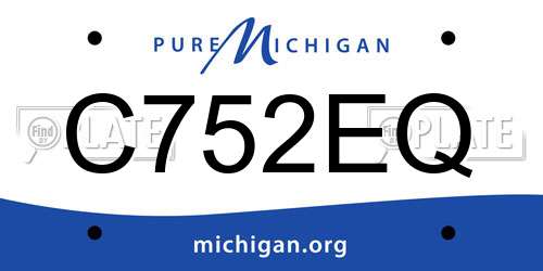 C752EQ Michigan License Plate