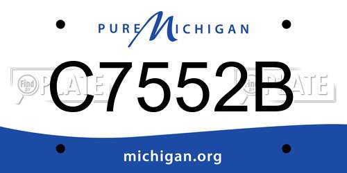 C7552B Michigan License Plate