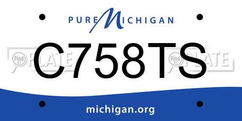 C758TS Michigan License Plate
