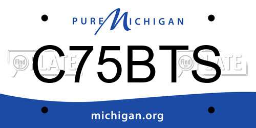 C75BTS Michigan License Plate