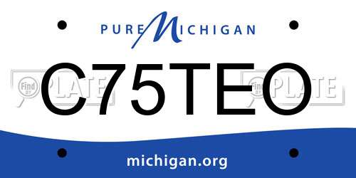 C75TEO Michigan License Plate