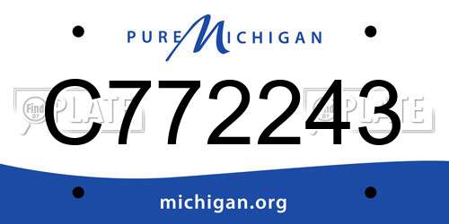 C772243 Michigan License Plate