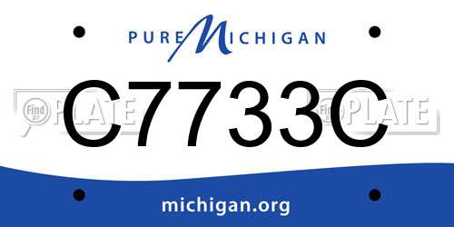 C7733C Michigan License Plate