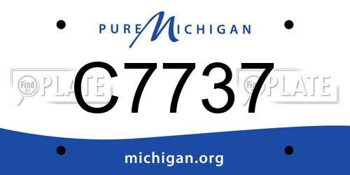 C7737 Michigan License Plate