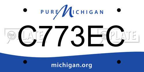 C773EC Michigan License Plate
