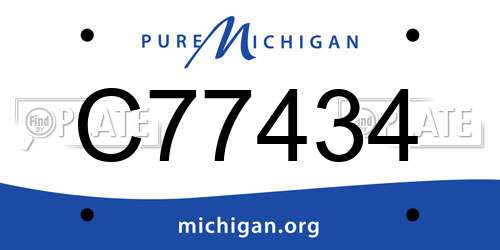 C77434 Michigan License Plate
