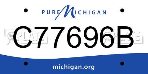 C77696B Michigan License Plate