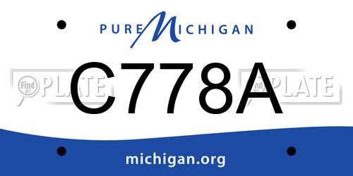 C778A Michigan License Plate