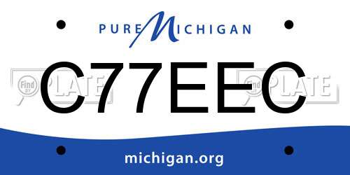 C77EEC Michigan License Plate