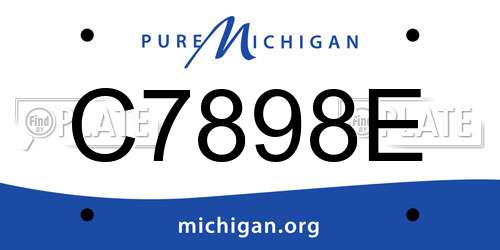 C7898E Michigan License Plate