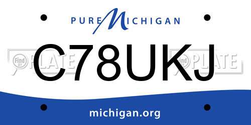 C78UKJ Michigan License Plate