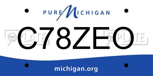C78ZEO Michigan License Plate