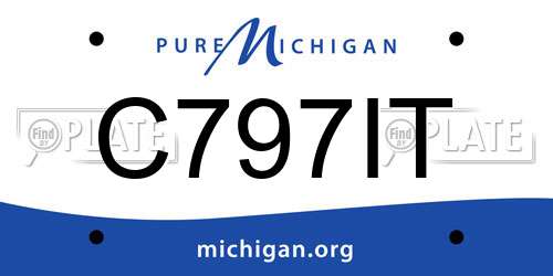 C797IT Michigan License Plate