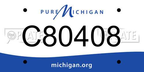 C80408 Michigan License Plate