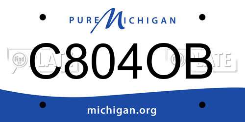 C804OB Michigan License Plate