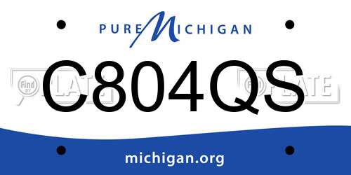 C804QS Michigan License Plate