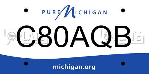 C80AQB Michigan License Plate