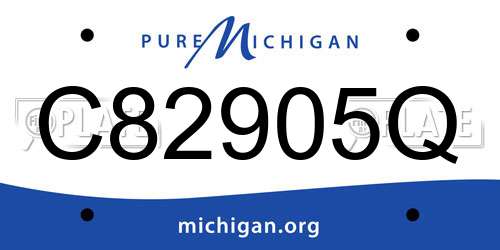C82905Q Michigan License Plate