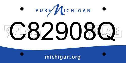 C82908Q Michigan License Plate