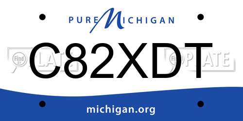 C82XDT Michigan License Plate