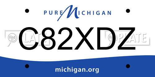 C82XDZ Michigan License Plate