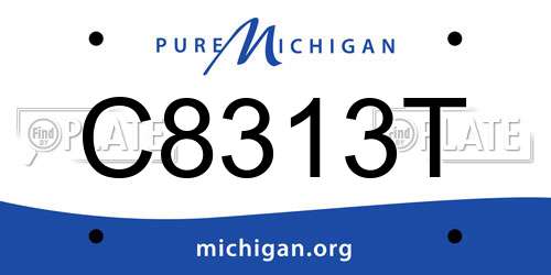 C8313T Michigan License Plate