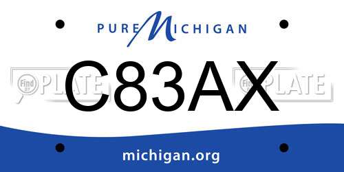 C83AX Michigan License Plate