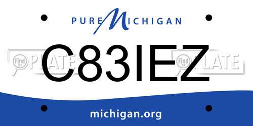 C83IEZ Michigan License Plate