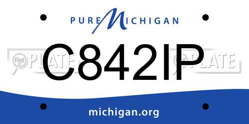 C842IP Michigan License Plate