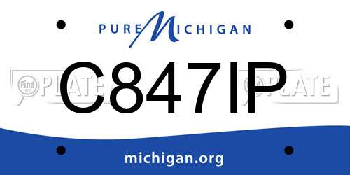 C847IP Michigan License Plate