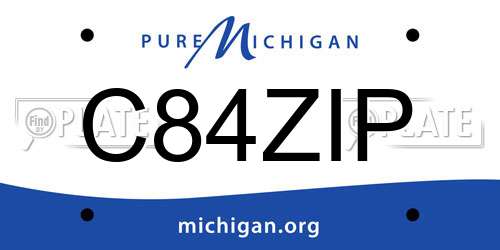C84ZIP Michigan License Plate