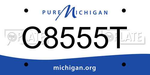 C8555T Michigan License Plate
