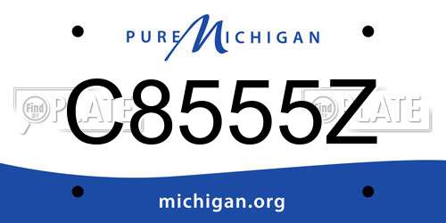 C8555Z Michigan License Plate
