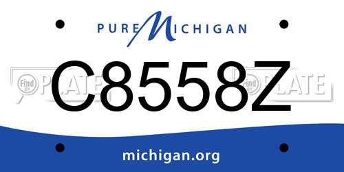 C8558Z Michigan License Plate