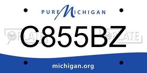 C855BZ Michigan License Plate