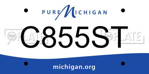 C855ST Michigan License Plate