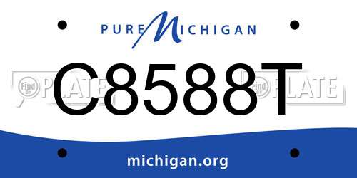 C8588T Michigan License Plate